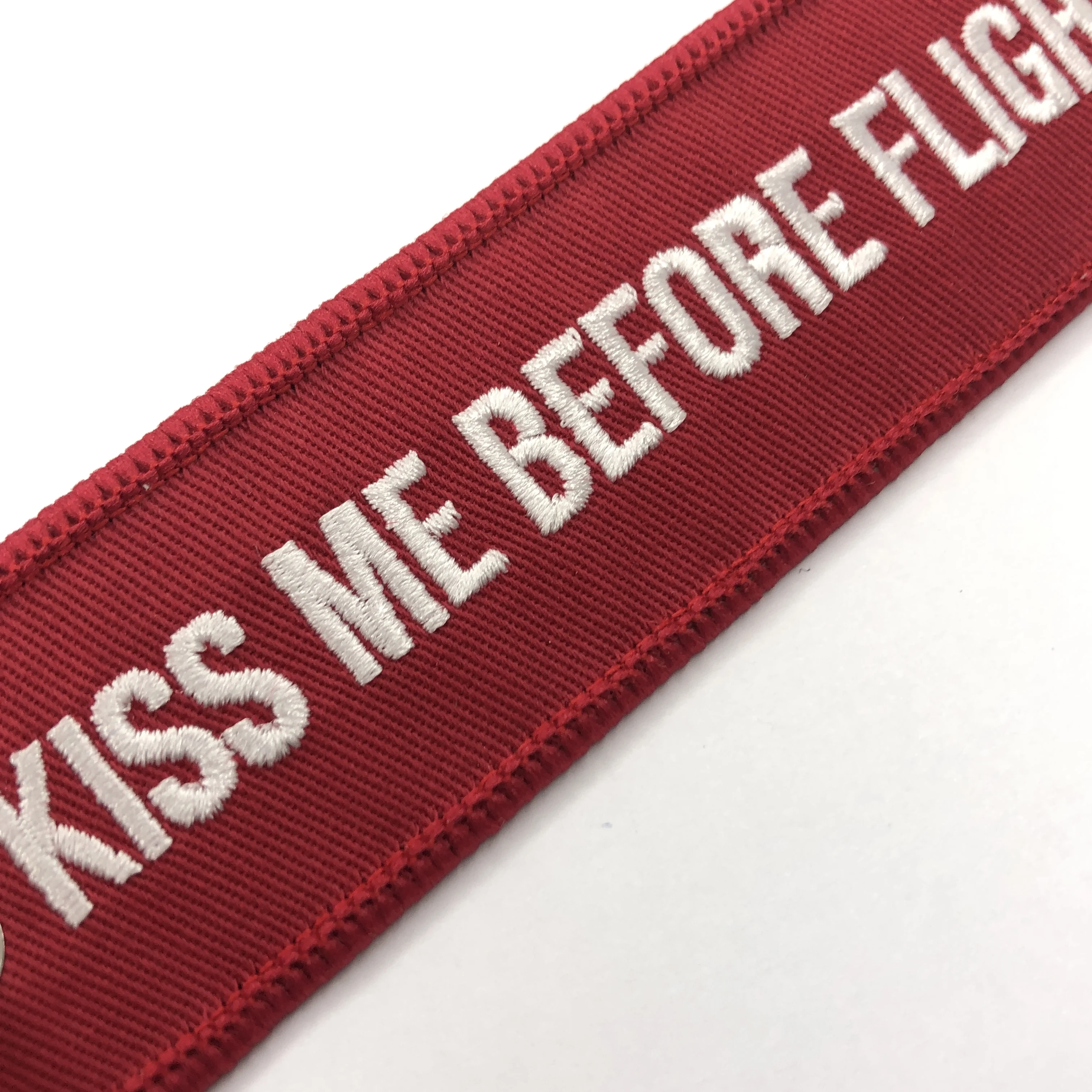 Factory supplier cheap custom wholesales keychain double sides embroidered patches Iron On Embroidery