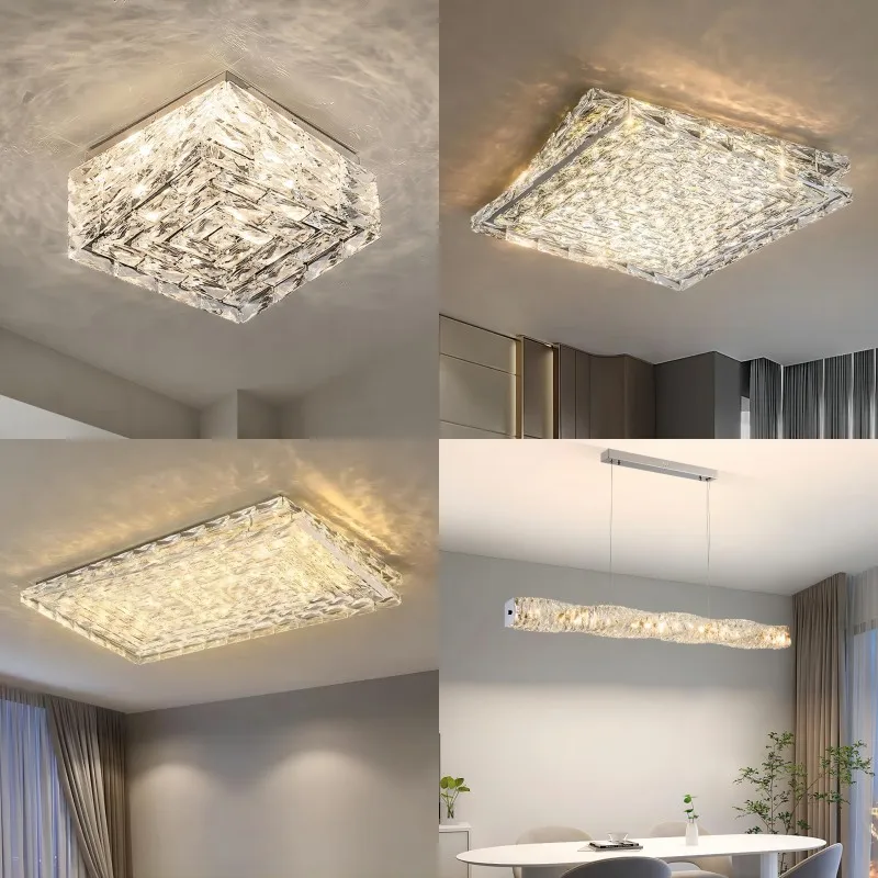 2023 Big Hotel Project Modern Luxury Gold Crystal Ceiling Light Hotel Hall Led Chandelier Large Ceiling Crystals Light