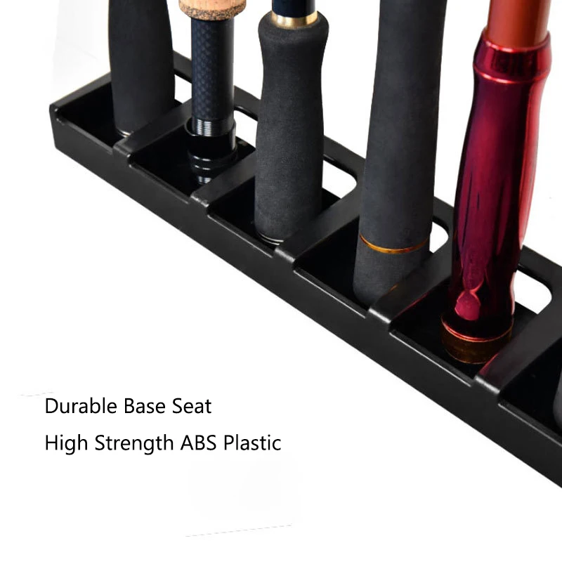 Adjustable vertical wall mount stand plastic fishing rod holders support rack for garage