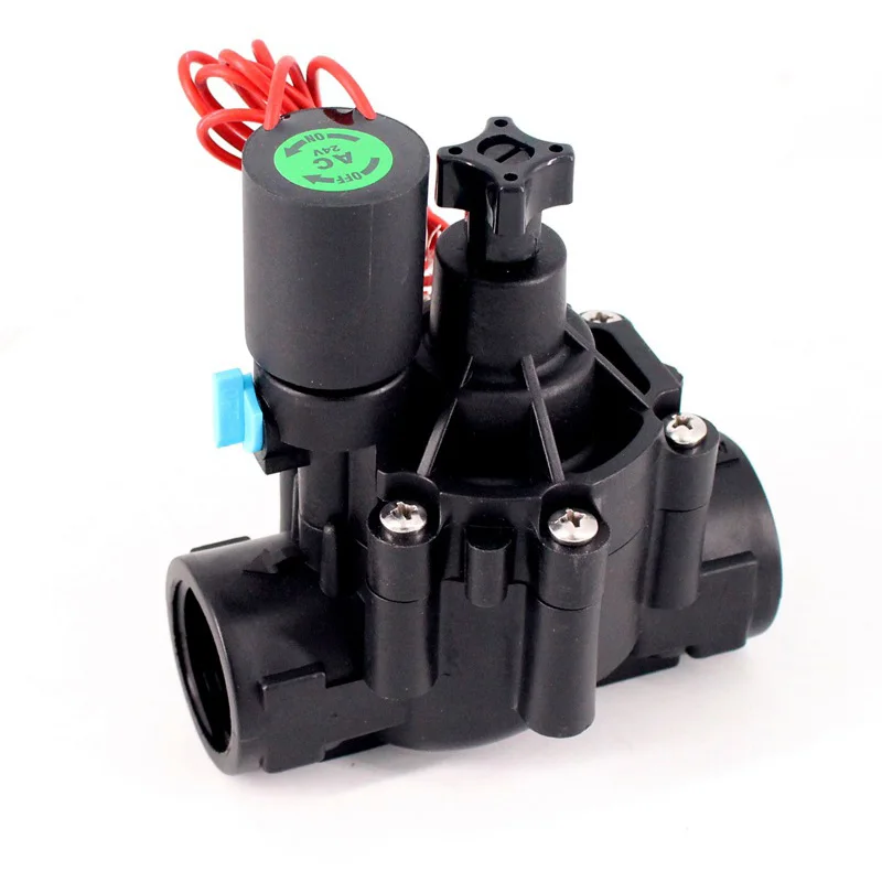 DN25 Irrigation Magnetic latching solenoid valve with manual control 12v 24v voltage open and close irrigation solenoid valve