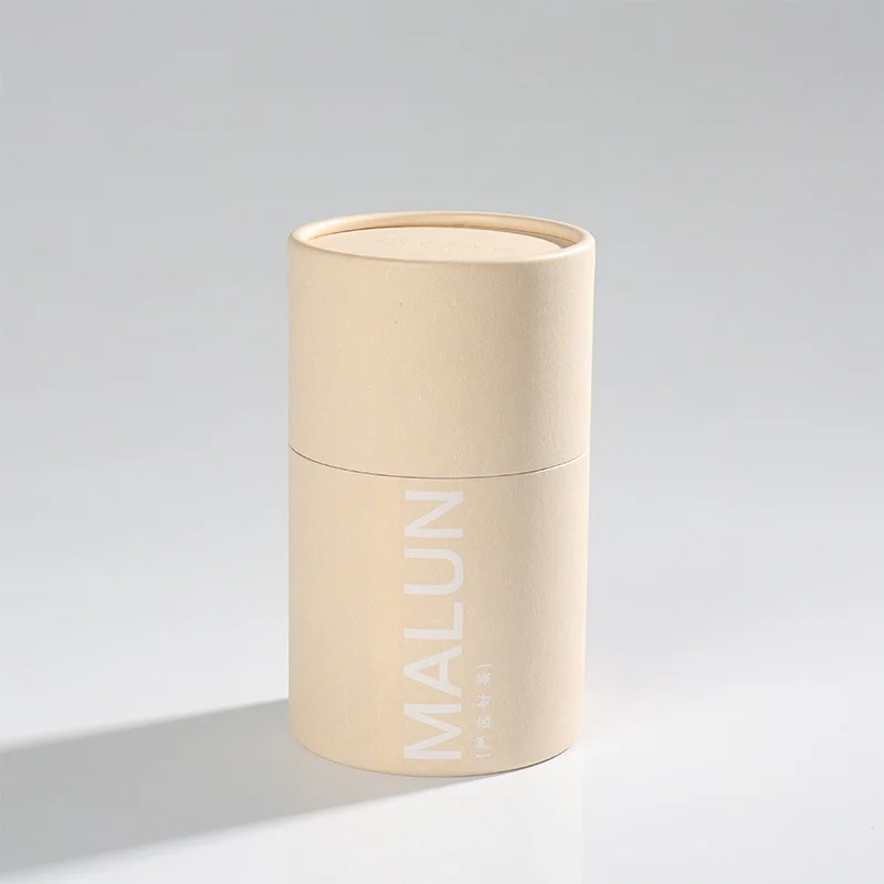 Customizable Cardboard Kraft Cylinder round Box Cylindrical Canister Paper Tube Packaging for Cosmetics