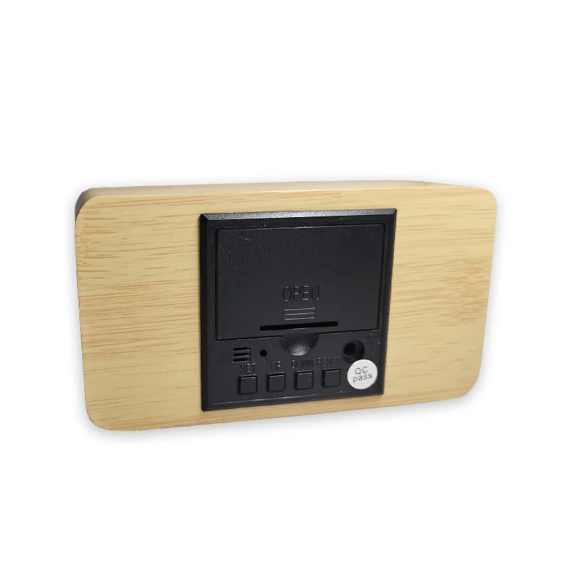 T549 Decorative Table Electronic China Manufacturer Large Display Day Desk Digital Wooden Alarm Clock