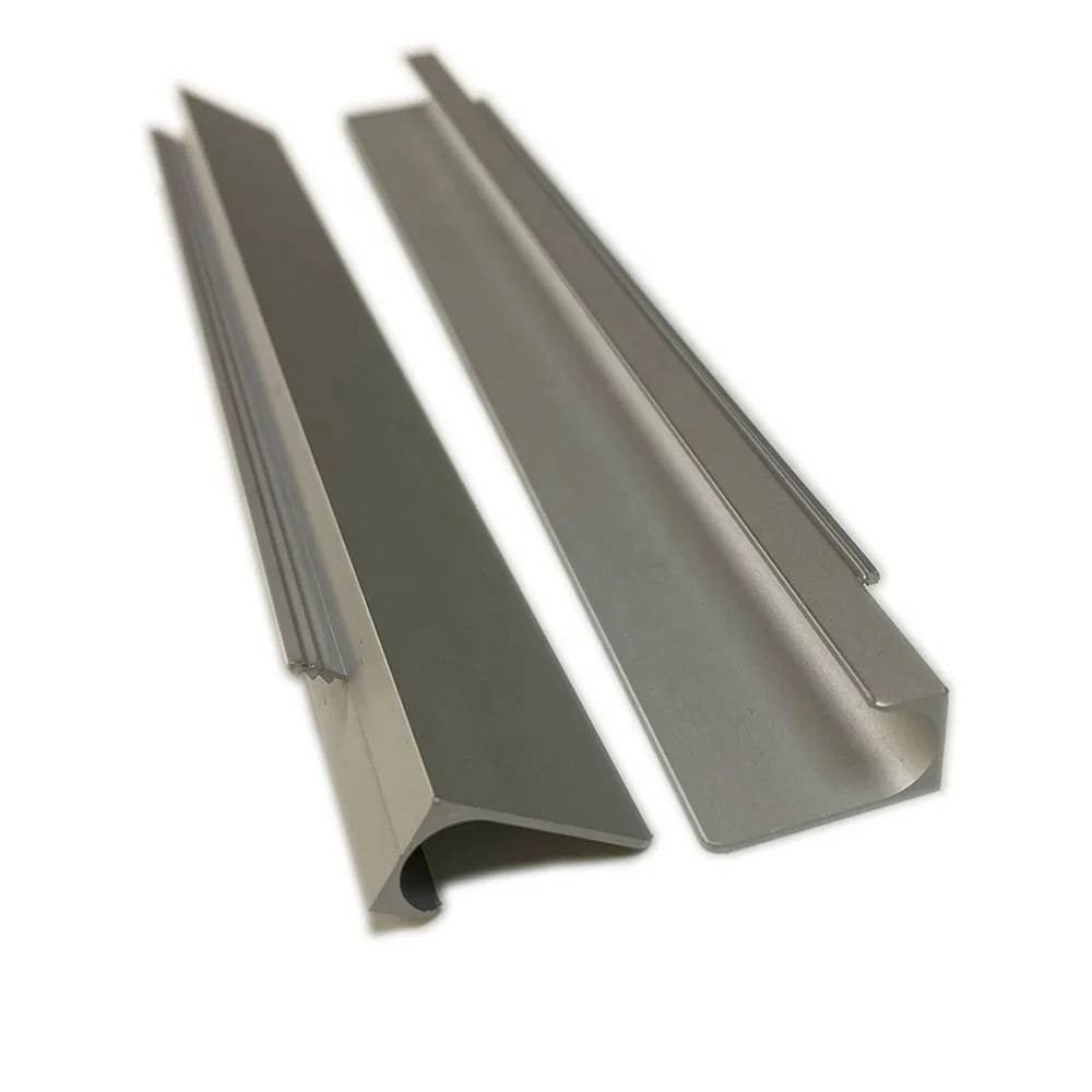 Aluminium Alloy Customized Embedded L-shaped Handle for Kitchen Cabinet