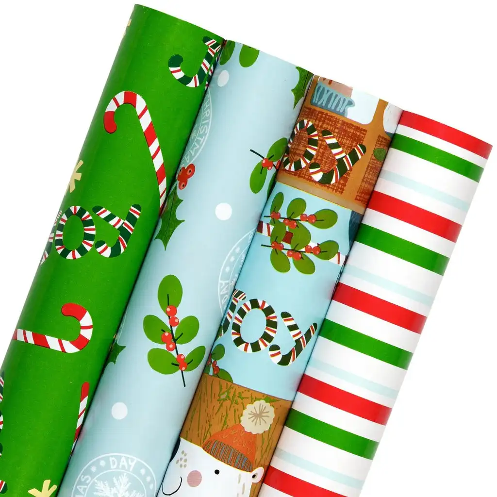 Custom Gift Polar Bear Packaging Paper Wholesale Beautiful Gift Wrapping Paper Roll Christmas Wrapping Paper For Gifts