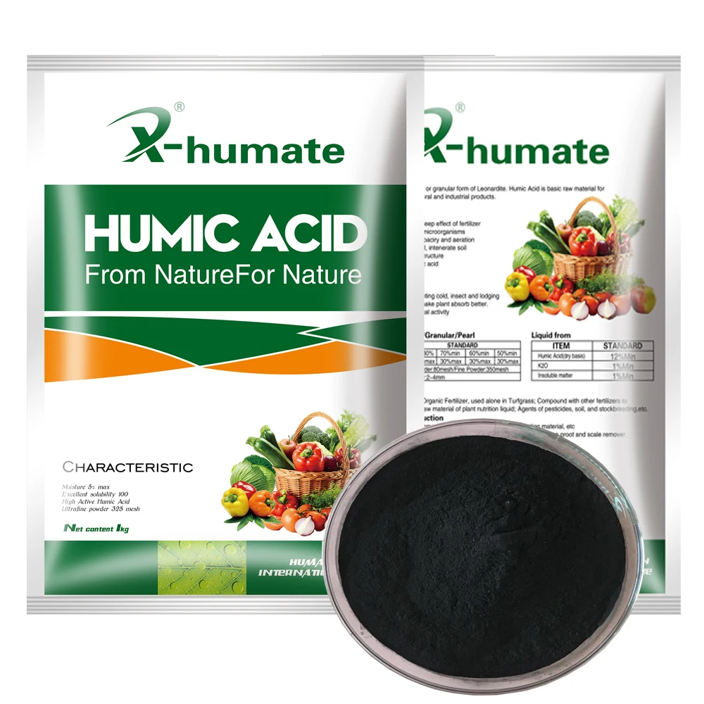 Ultrafine Humic Acid Powder 325mesh size X Humate brand Humic acid 70% H100U (1600181170927)