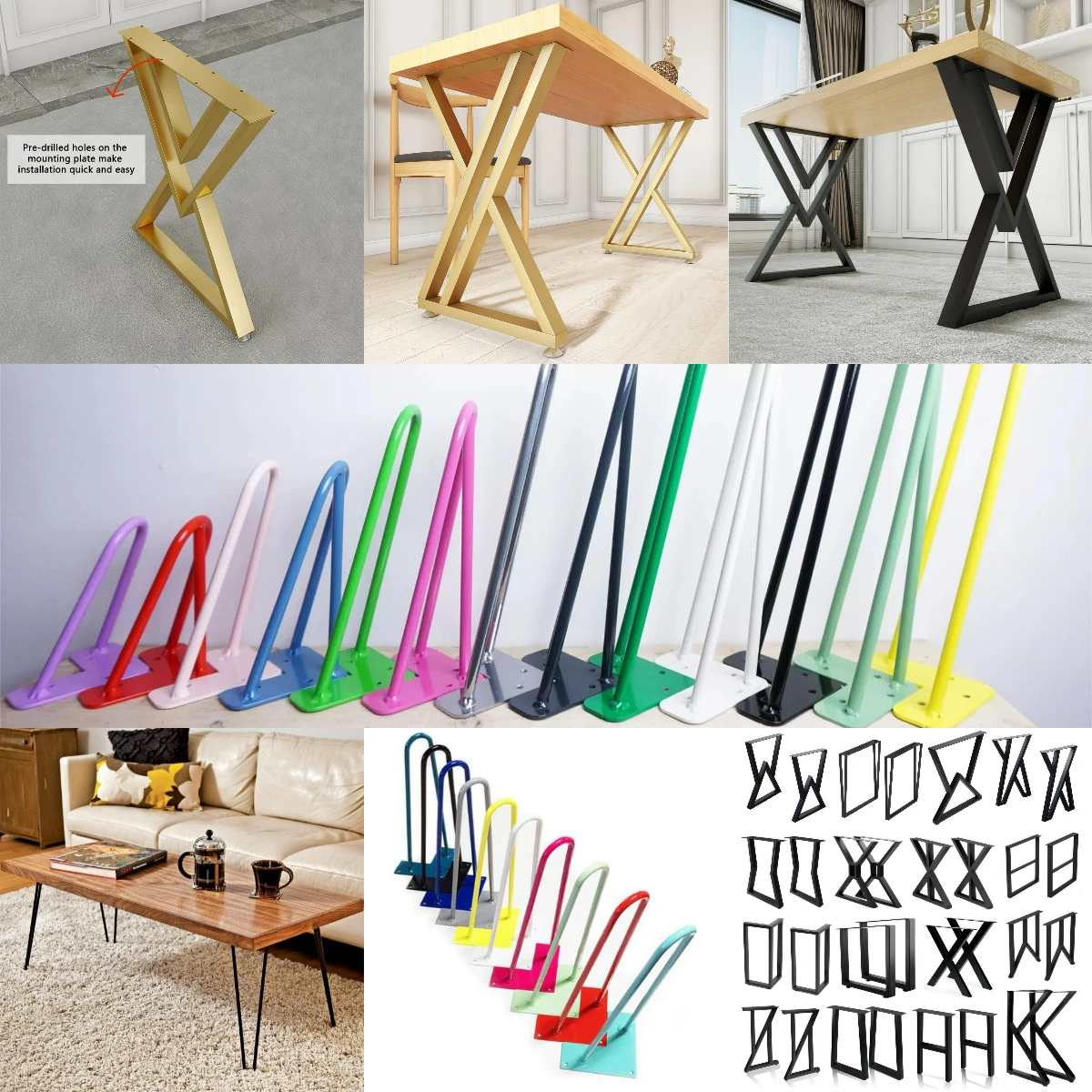 Various Styles Cast Iron Furniture Bed Legs European Style Furniture Legs Steel Coffee TableLegs for Sofa Cabinet Legs for Chair