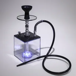New Design Hookah Shisha Arab Transparent Acrylic Hookah Triangle Pot Hookah Set