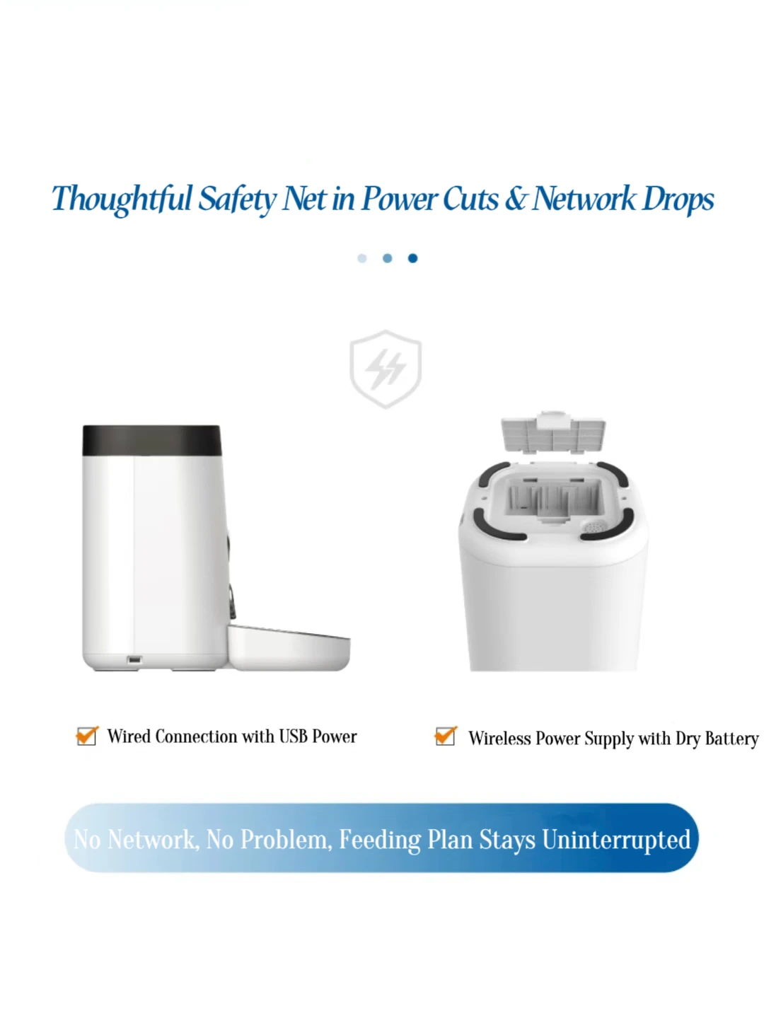 3.6L Pet Smart Feeder with Sloping Bowl Phone App Remote Control Wifi Two-way Audio for Fresh-Keeping