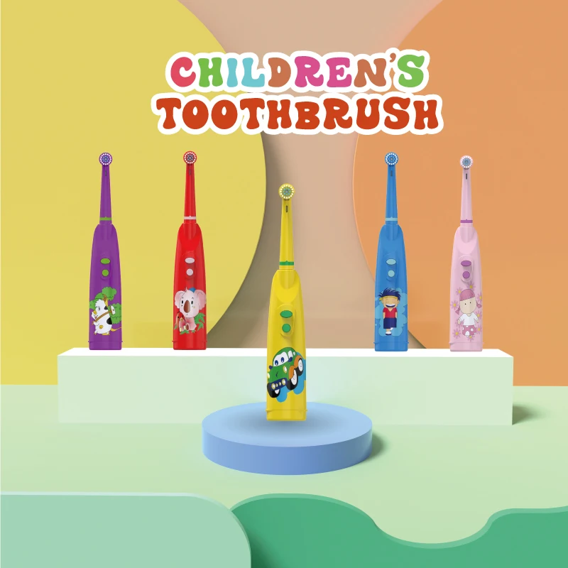 Детская электрическая зубная щетка с мультяшными узорами