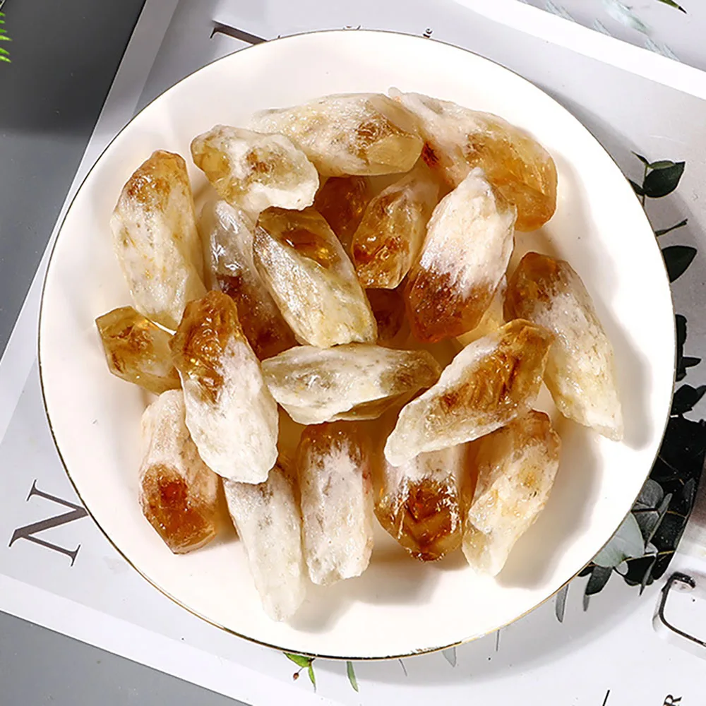 Natural rough Brazilian topaz teeth wholesale high quality Brazilian citrine teeth crystal raw stone