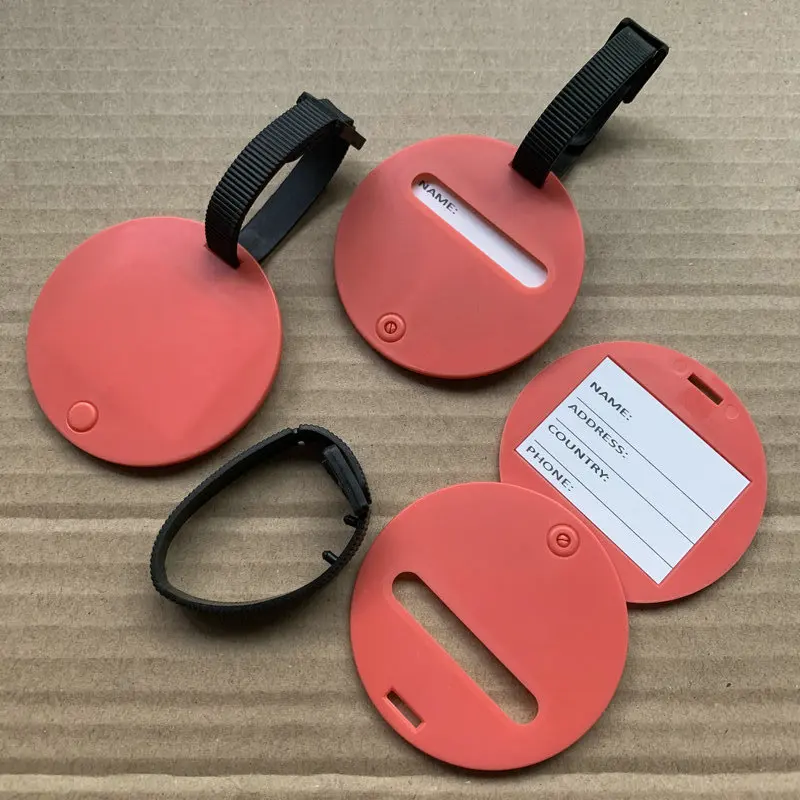 Wholesale Round Shape Airplane Luggage Tag Hanging Travel Accessories Name Tags for Suitcase
