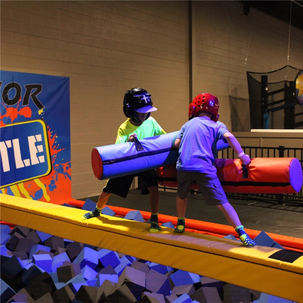 
Factory new design commercial adult kids obstacle course big bounce trampoline park indoor with foam pit 