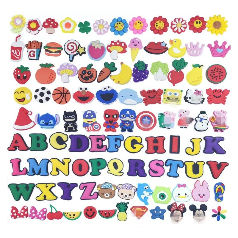 New Decorative Shoe Accessories Buckle Bling Party Gift Pvc Shoe Buckle Cute Cartoon Garden Shoes Accessories