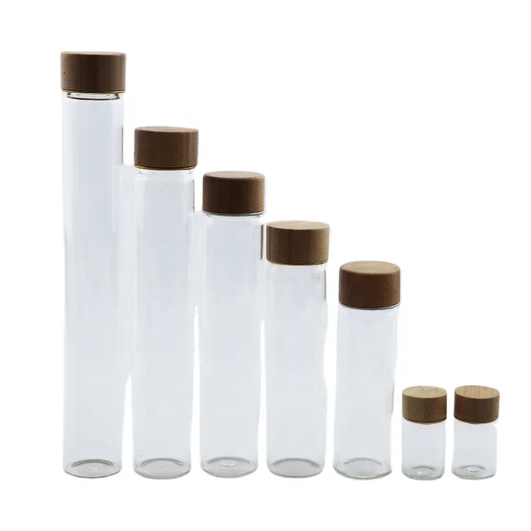 10ml 15ml 20ml ampoule bottles tubular glass vial 10ml glass bottles with bamboo cap