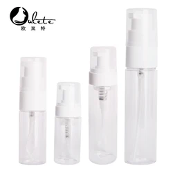 Empty Plastic Foam Pump Bottle 30ml 50ml 60ml 100ml 150ml 200ml Clear White Blue Pet Facial Cleanser Mousse Foam Pump Bottle