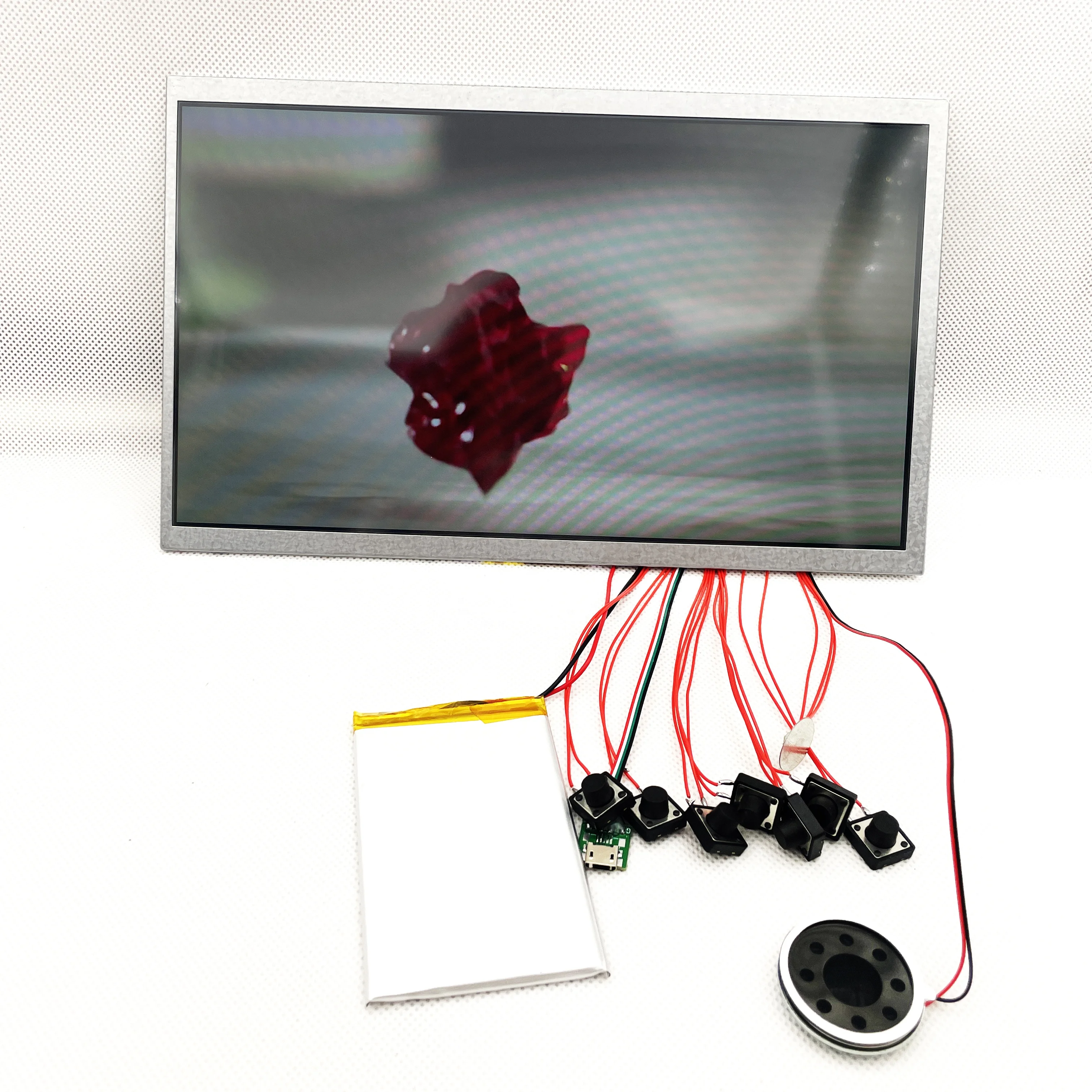 Custom Made 10.1 Inch High Resolution Lcd Screen Video Module Board Micro Audio Player Electronics Brochure Button Assembling