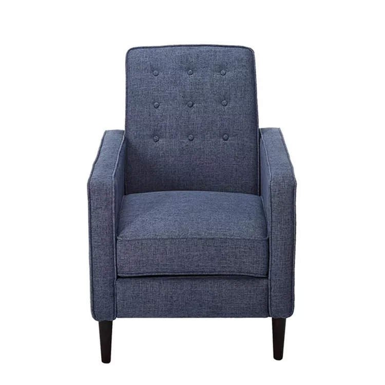 Linen-like Fabric Vibration Shiatsu One Seat Theater Leather Recliner Chair Modern