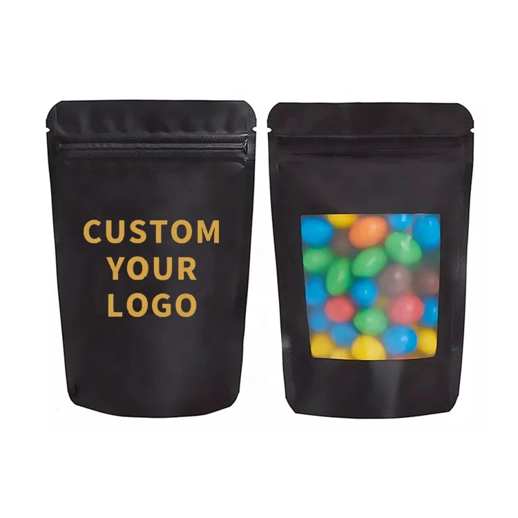 Custom Printed 12*9 8*6 inch Plastic Grip N Pull smell proof pouch 3.5g edible packaging Zipper Exit Mylar Bag