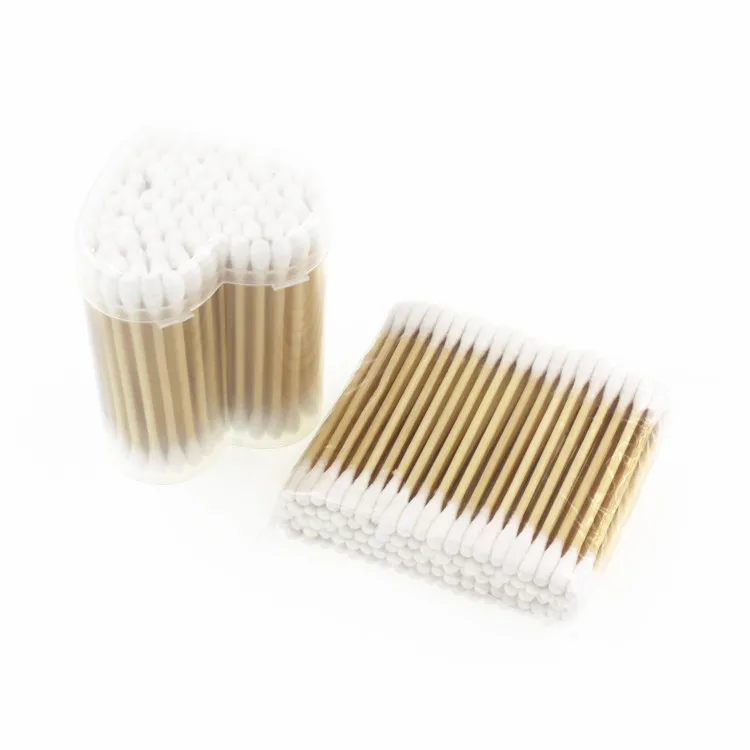 Double Head Quality Pink Disposable Gift Swab Cotton Bud For Ear Clean