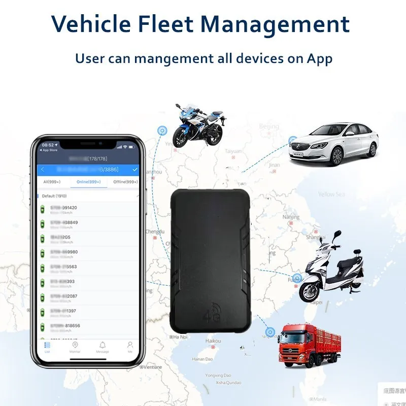 Беспроводная магнитная система слежения за транспортными средствами gps 4G устройство с длительным временем работы от батареи в режиме ожидания Gsm беспроводной автомобильный
