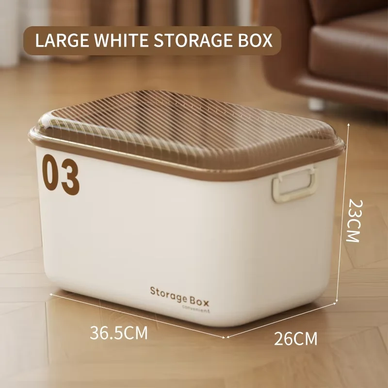 Miscellaneous Storage Box with Lid for Organizing Clothing Snacks Toys in Kitchen & Living Room Use As Basket Storage