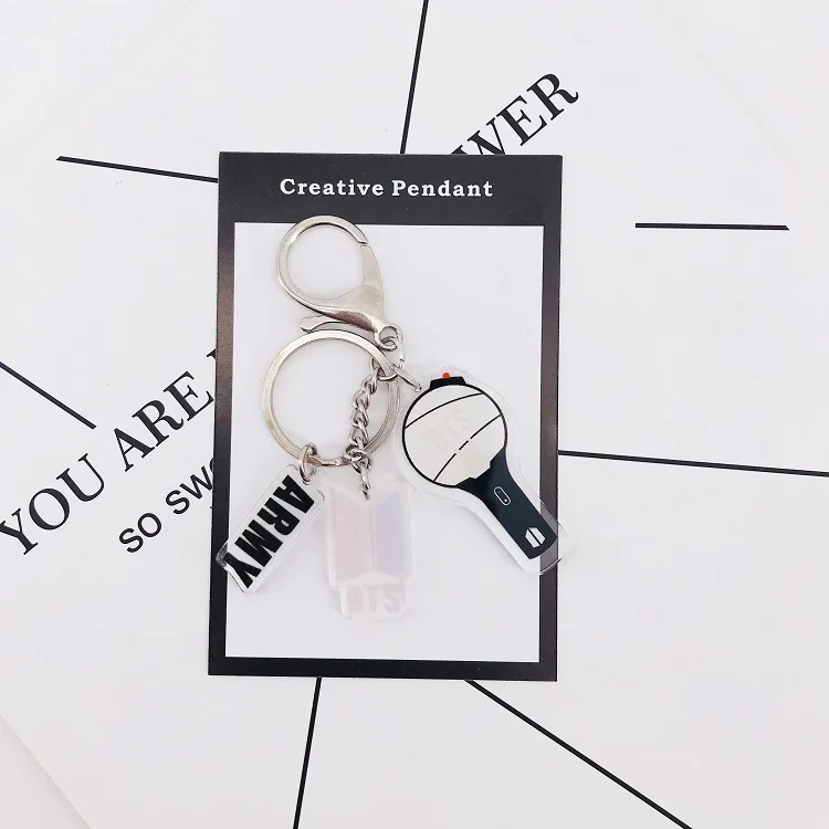 
kpop keychain BTS GOT7 BLACKPINK TWICE EXO BTS Creative Keychain 