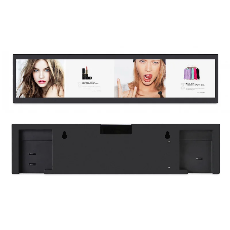 24 Inch Wide Lcd Monitor Screen Strip Bar Screen Advertising Display Stretched Bar Lcd Display