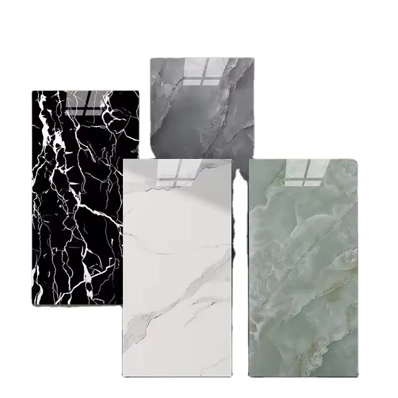 Factory high glossy decoration  1220x2880mm 3mm 2.5mm pvc wall panel /pvc marble uv sheet price