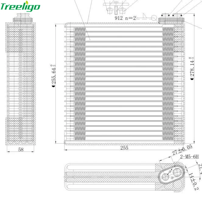 Auto air conditioning evaporator Cooling Coil for T-OYOTA COROLLA EX/MATRIX ALTIS 2003-2004