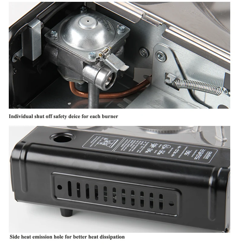 Hot  Sales  Gas Stove 3 Burners Stainless Steel Table Household Free Spare Parts Gas Cooktops Electronic Ignition