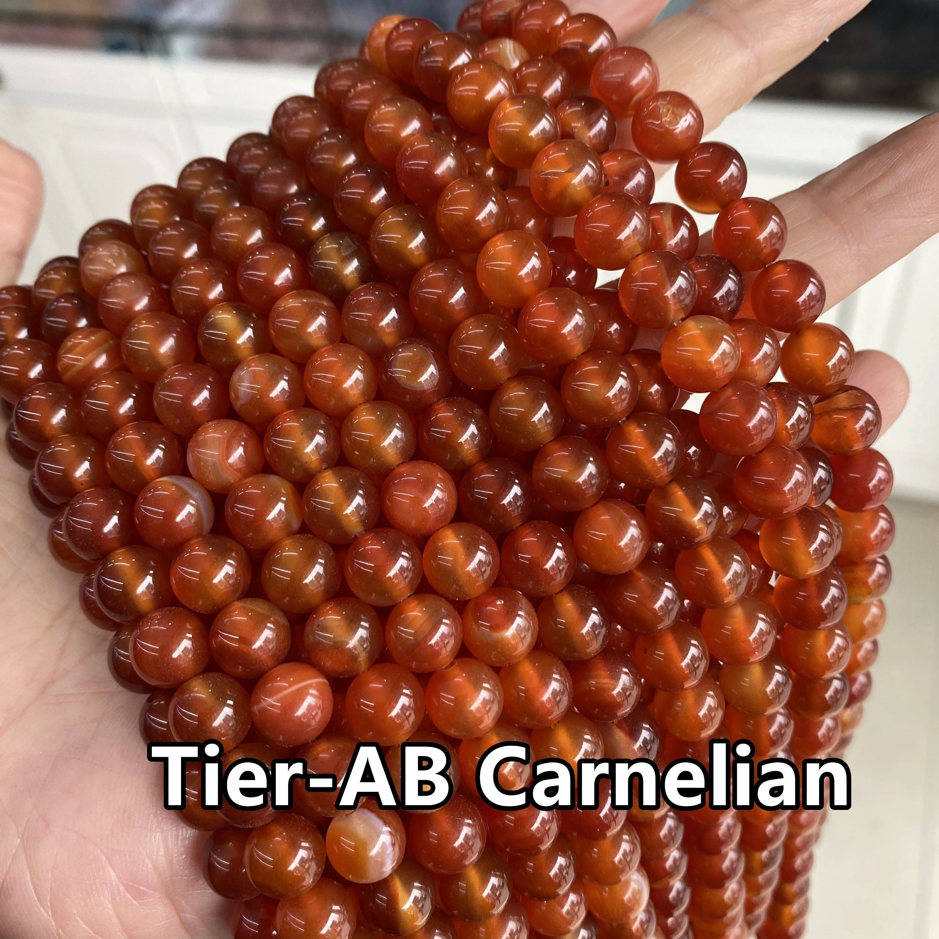 AAA Carnelian 4/6/8/10/12/14mm Natural Stone Loose Round  Red Agate Beads Carnelian