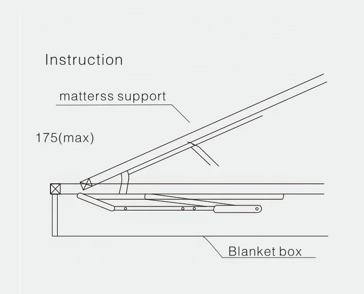 Sofa Bed Soft Close Lifting Hinge Mechanism Bed Fitting Gas Spring Vertical Lift Up system bed Mechanism