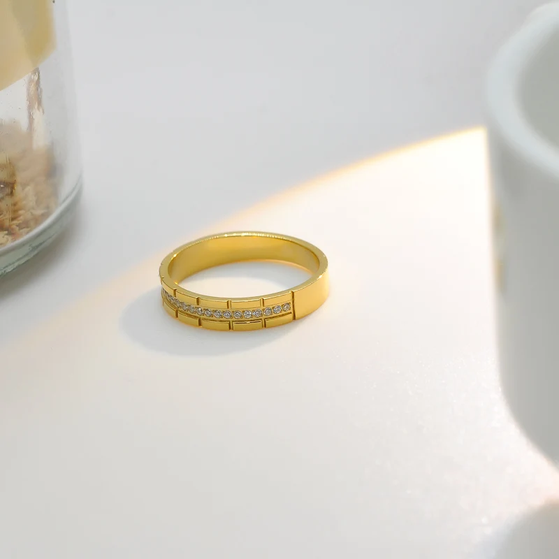 Manufacturer Custom Jewelry Never Fade Wedding Rings Gold 18k Relieving Rings Anxiety Stainless Steel  Ring For Women Men