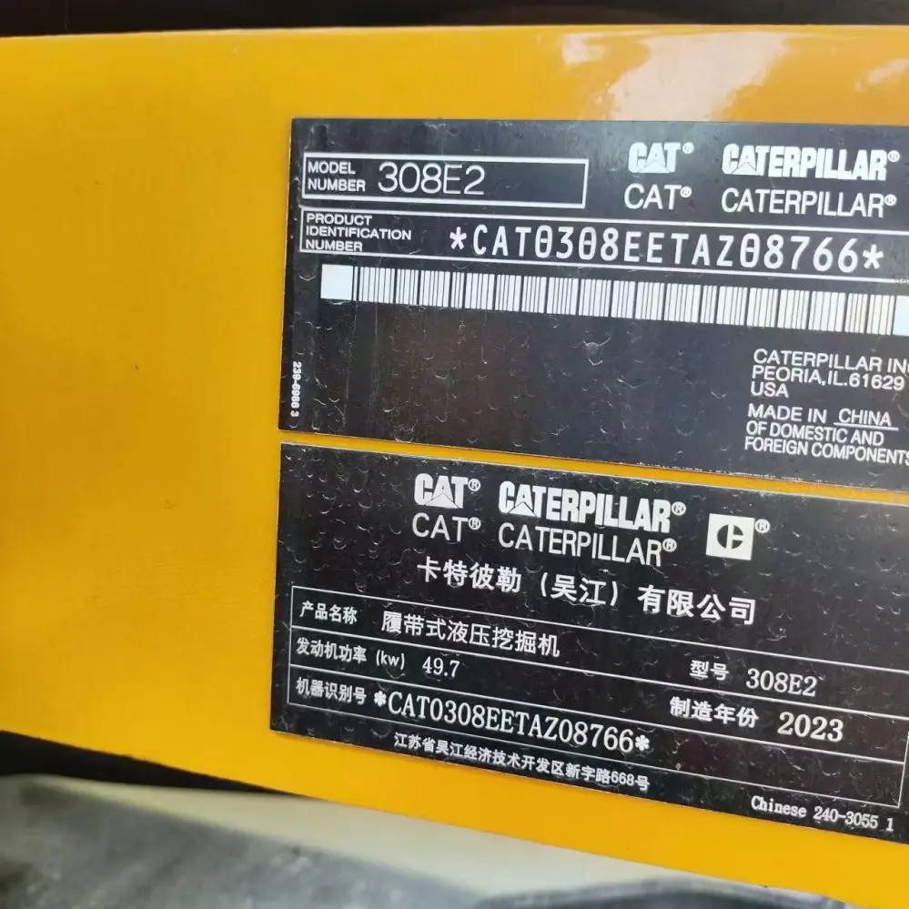 Гусеничный экскаватор CAT308 хорошее качество кошка 303 310 320 использованный с отбойной линией и резиновым гусеничным