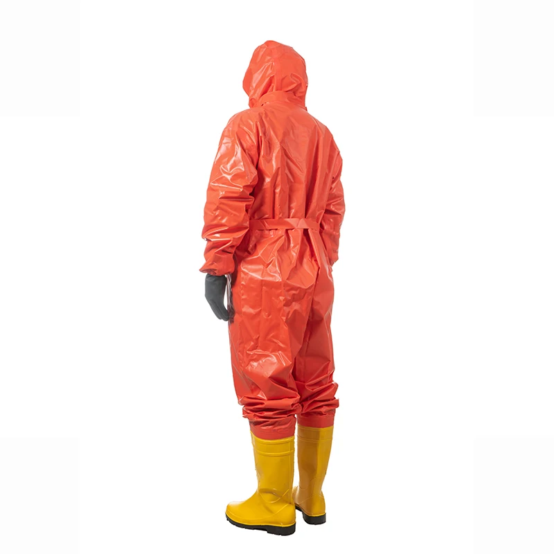 Light Type Full Enclosed Protection Safety Chemical Hazmat Suits For Fireman Resistant