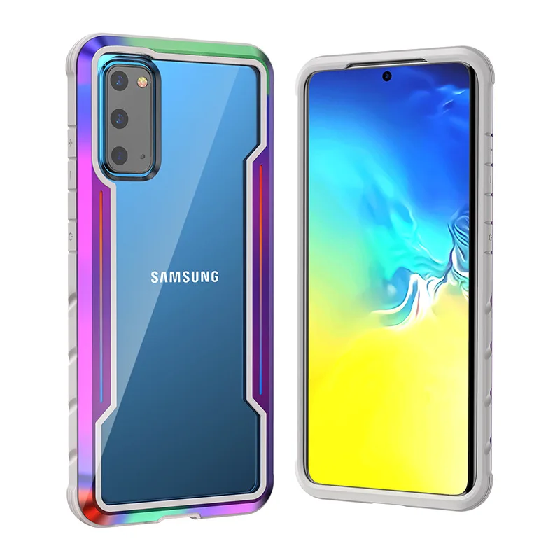 Роскошный 2 в 1 четыре угла задняя крышка резиновый Гибридный противоударный чехол PC чехол для Samsung Galaxy S20 ультра 2020