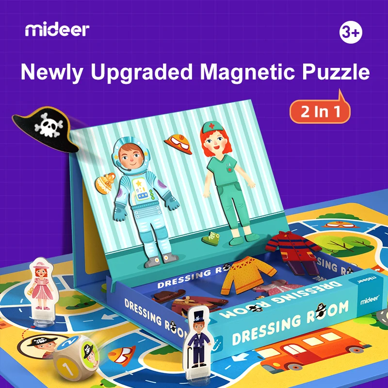 MIDEER MD3233 Magnet Puzzle Sweet Girl Magnetic Educational Toys magnetic puzzle dress up