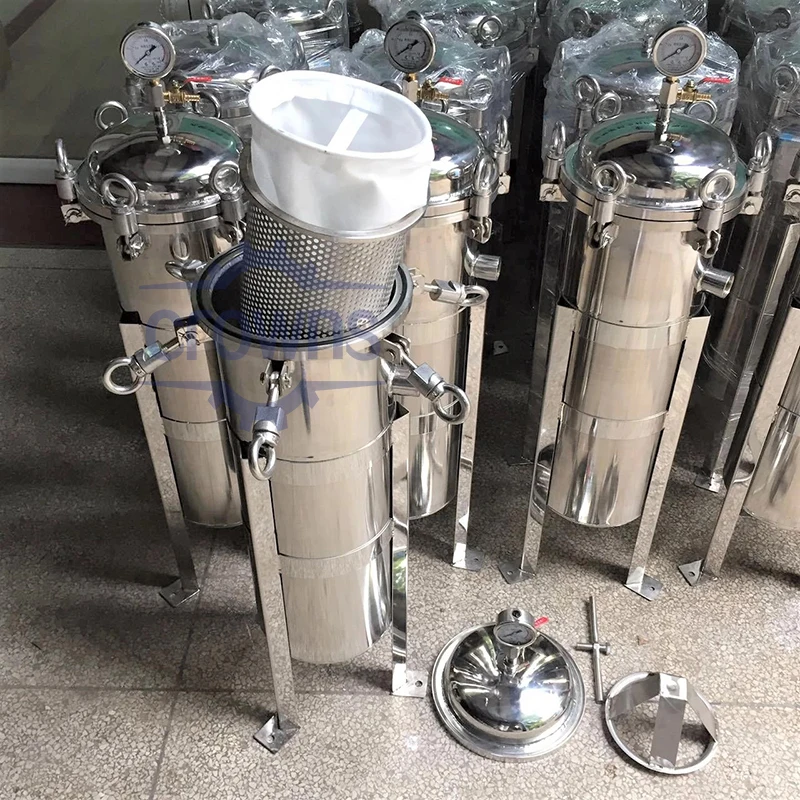 100% Integrity Tested Brewery Coolant Whisky Liquid Filter Housing Stainless Steel Bag Filter Industrial Filtration Equipment