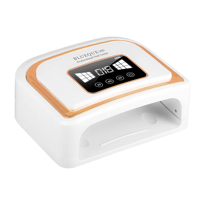 Professional Golden 120W Nail Dryer Light Rechargeable Cordless UV LED Nail Lamp with battery for Home Nail Art Salon