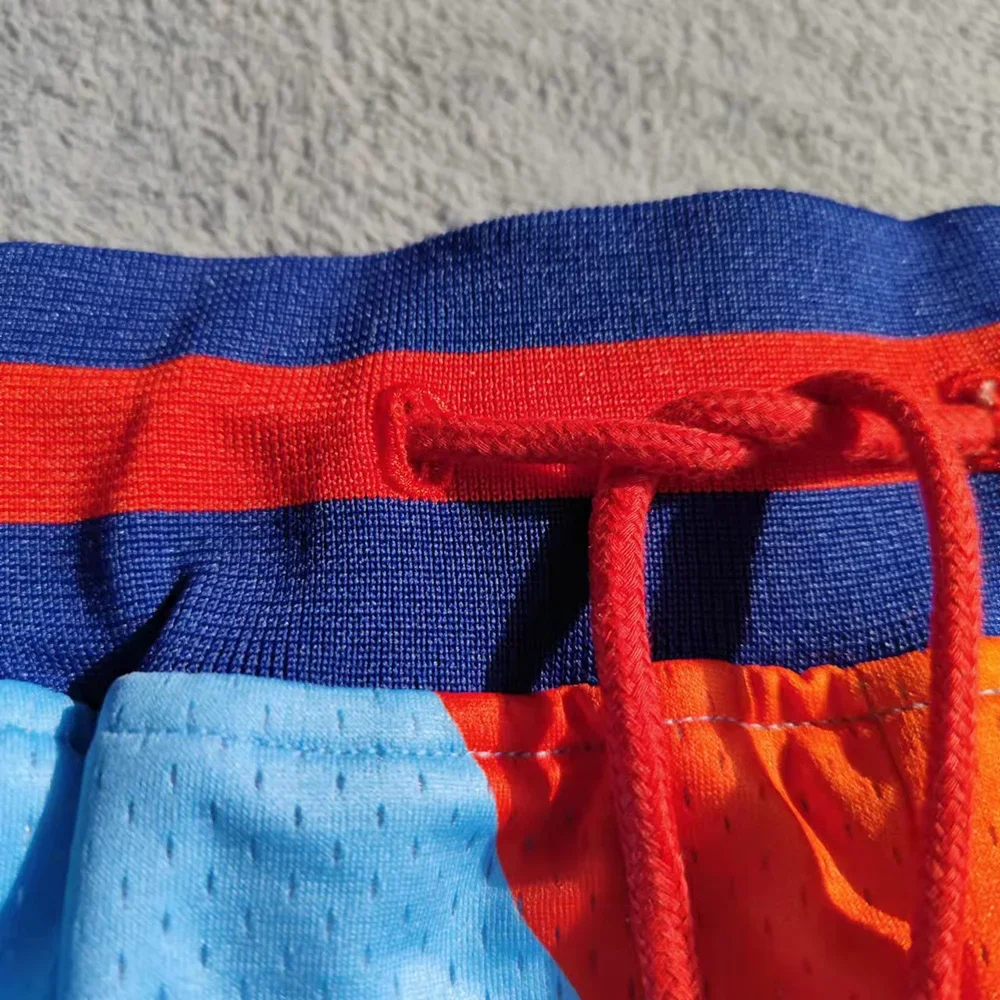 Manufacturer youth polyester mesh basketball pants custom full sublimation print retro satin kids basketball shorts