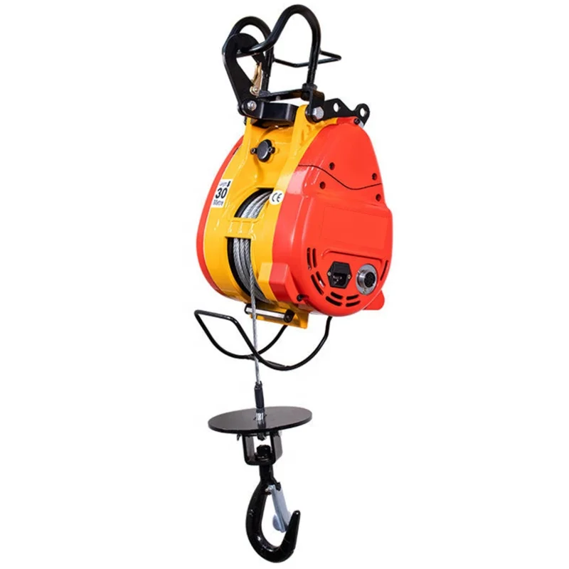 30 Meters 220v 110v Small Electric Lifting Hoist Crane 500kg Mini Electric Wire Rope Hoist Winch