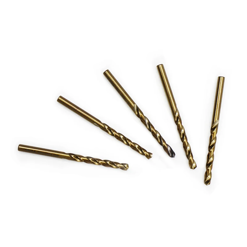 DIN338 amber finished hss twist drill bit fully ground hole maker for metal drilling bits