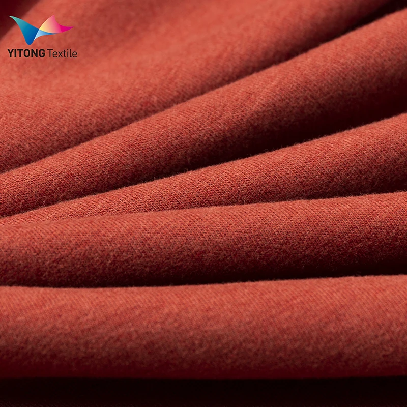 280 gsm Brushed Fleece Fabric 37% Viscose 28% Acrylic 28% Cotton 7% Spandex Fabric for Loungewear Underwear