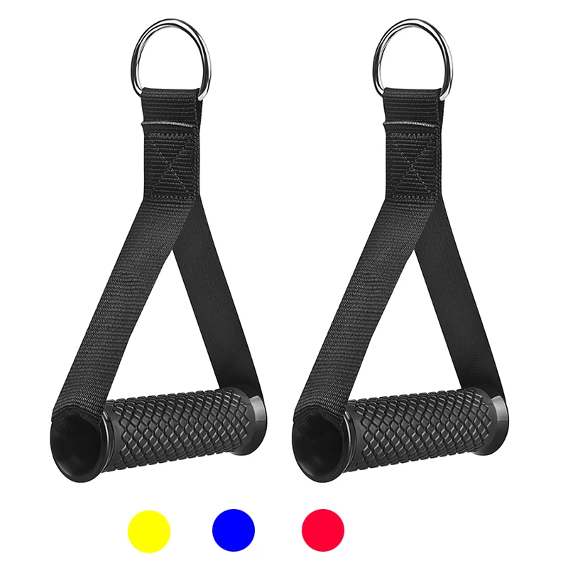 Anti-slip Black OEM Logo Gym Home Fitness exercise Handle Heavy-duty Cable Attachment Resistance Band Handles with ABS TPR core