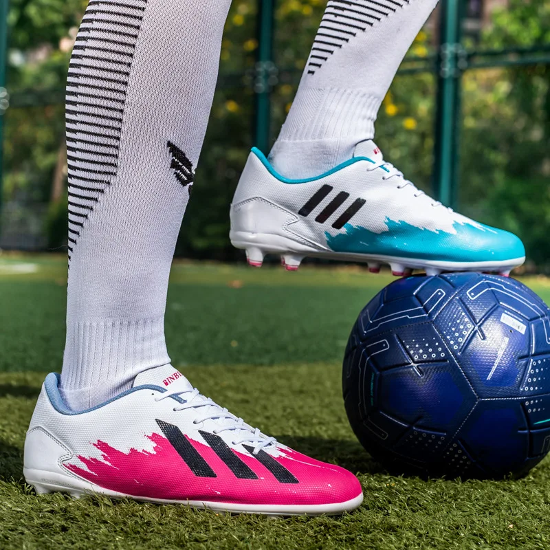 New Fashion High Quality Original Turf Grass Ground PU Training Indoor Soccer Shoes Men Zapatos de Futbol in Stock