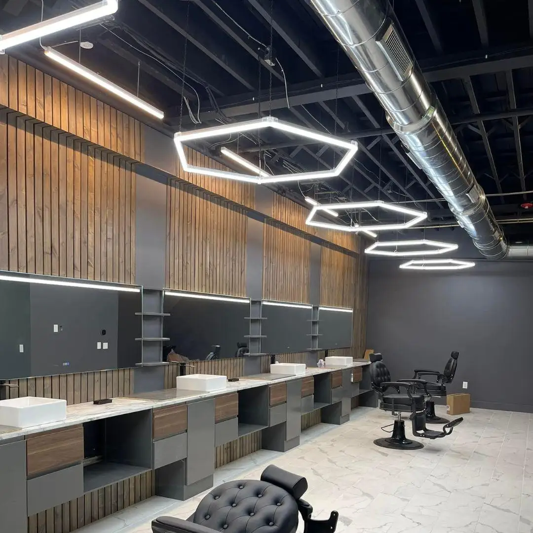 SUEZ easy install garage led lamp aluminium housing car beauty hexagonal led light