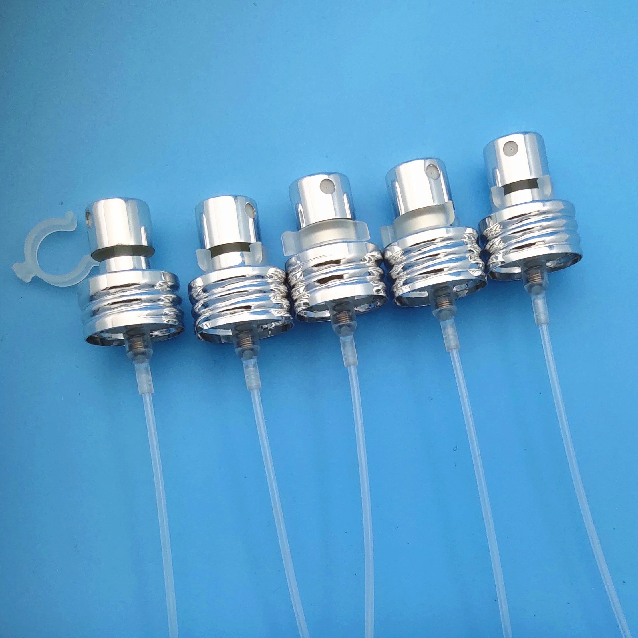 20/400 aluminum metal silver short screw mist sprayer with plastic clip