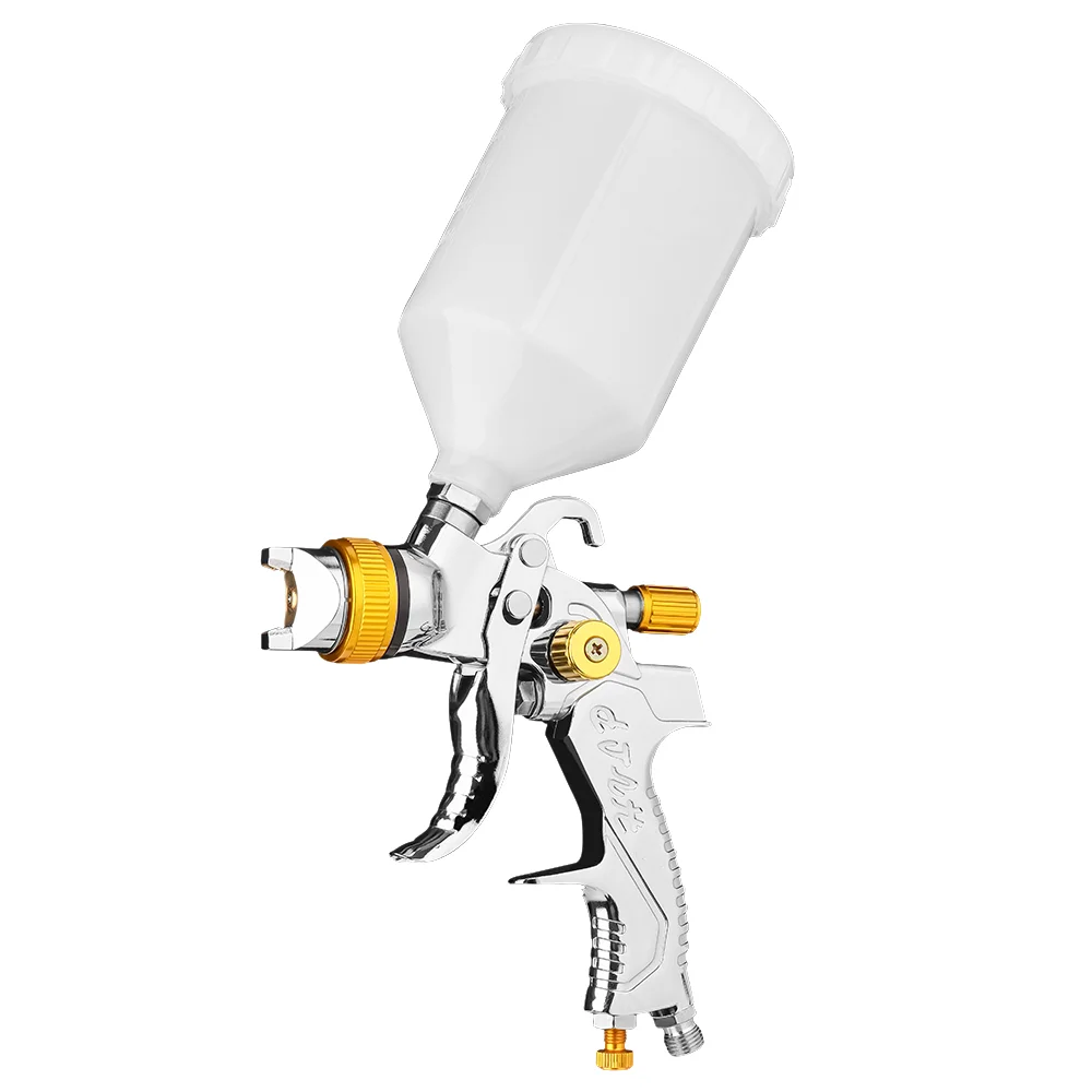 Professional Automotive Paint Spray Gun HVLP 1.4/1.7/2.0mm Spraying Nozzle With 10 Paint Filters, Pressure Gauge For Car.
