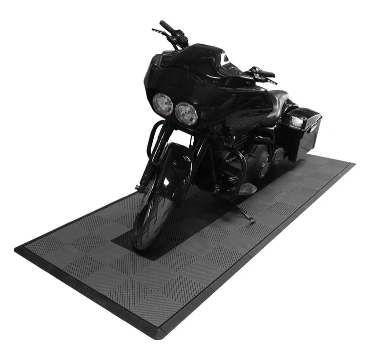 Custom Motorcycle Parking Garage Mat Rubber Floor