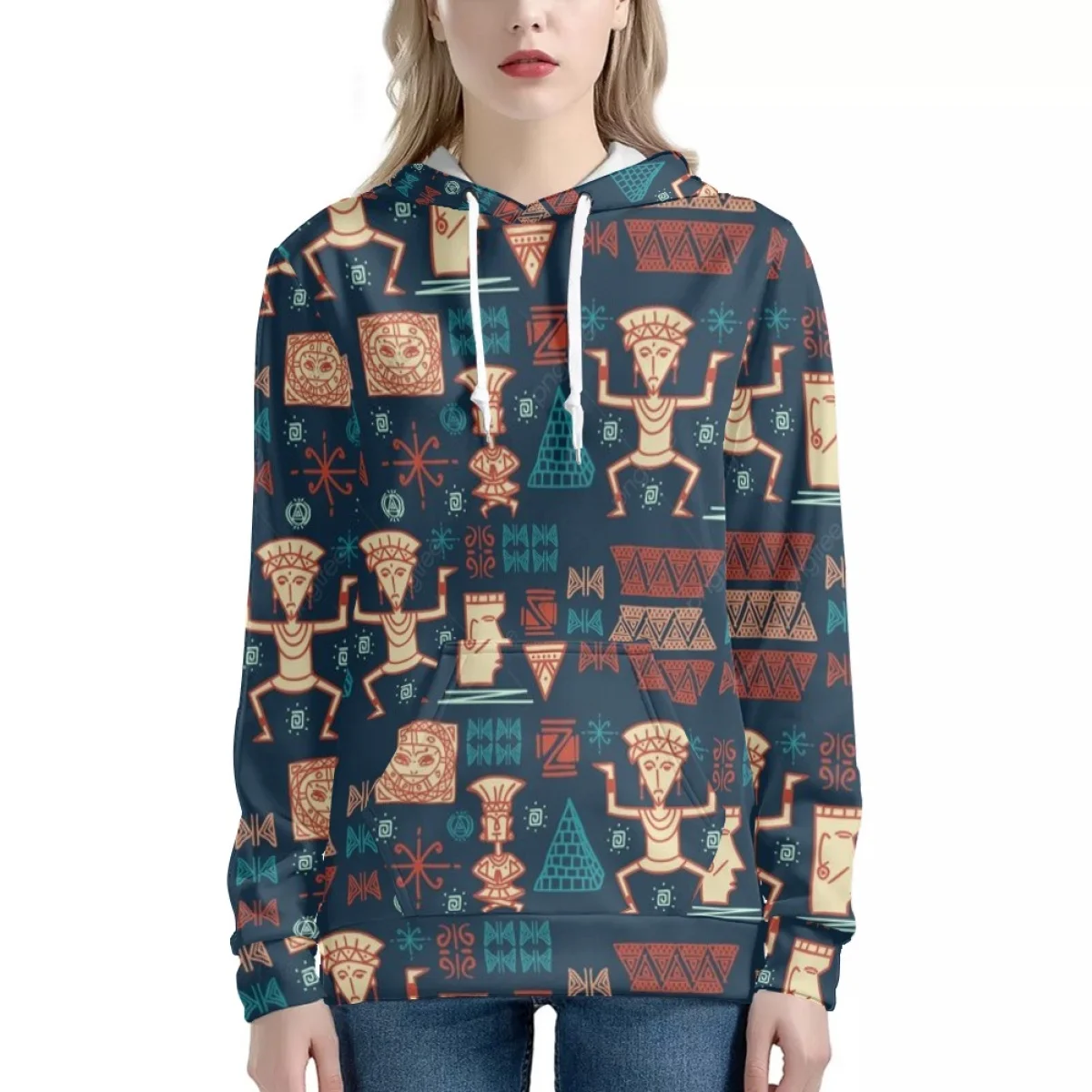 Newest Design Mexico Maya Aztec Hoodie for Women Striking Graphic Soft Trendy for Everyday Comfort and Style Print On Demand